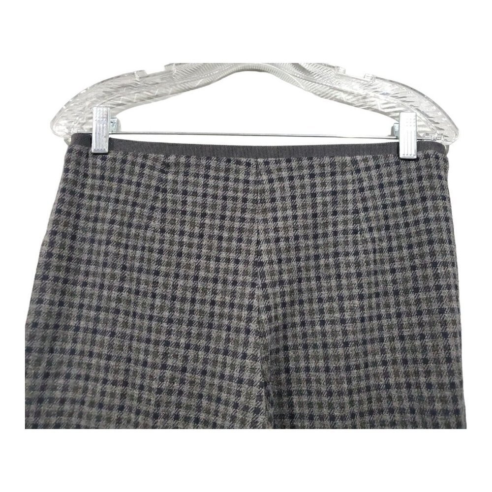 J Jill Womens Ponte Full Leg Pull On Pants Gray Plaid Check Academia Str… - Picture 7 of 10